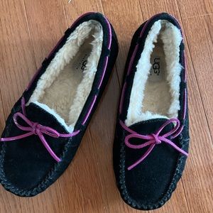 Ugg black moccasins slippers